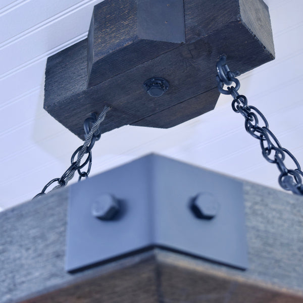 “The Portal” Hexagon Beam Chandelier