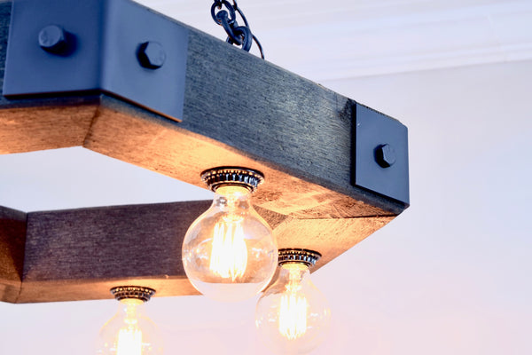 “The Portal” Hexagon Beam Chandelier