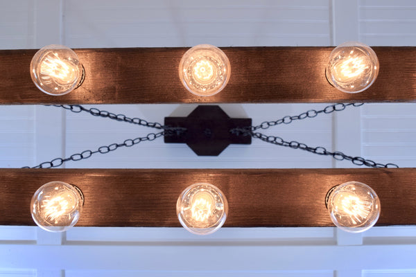 “The Double Barrel” Beam Chandelier